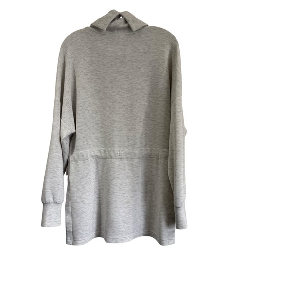 Varley Freya Ivory Marl Doublesoft Funnel Neck Tunic Sweatshirt Womens Medium - Picture 3 of 15